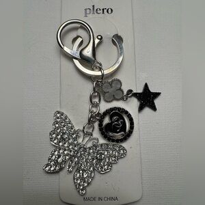 New Rhinestone butterfly keychain